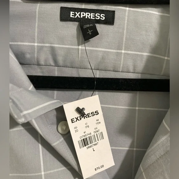 Simple pattern men’s button up shirt - Picture 4 of 5